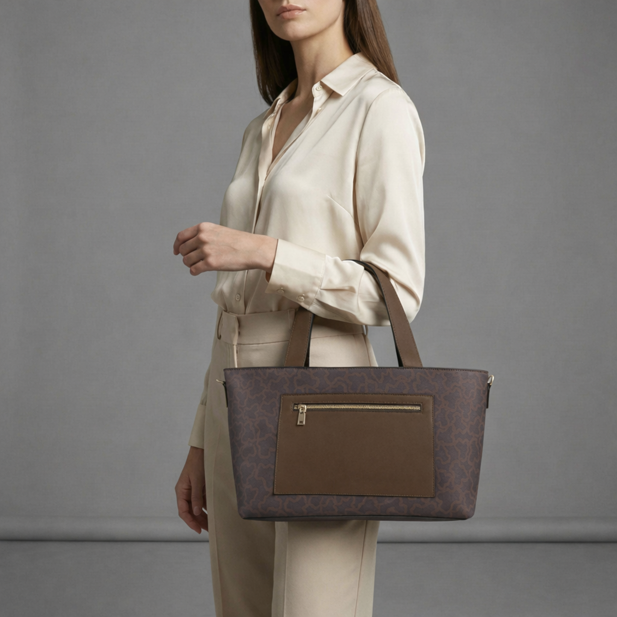 Compact and Grand Tote - Brown