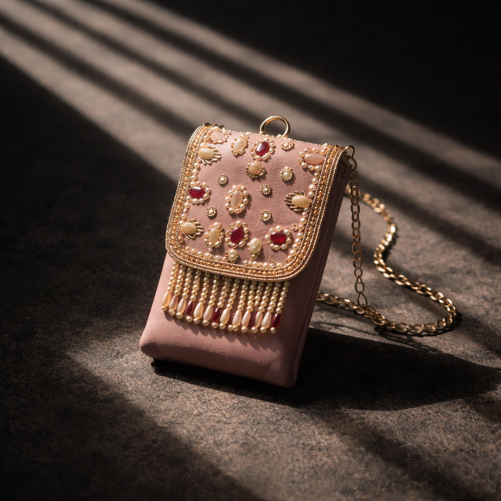 Ethnic Mobile Pouch | Versatile Crossbody & Waist-Hook Festive Bag