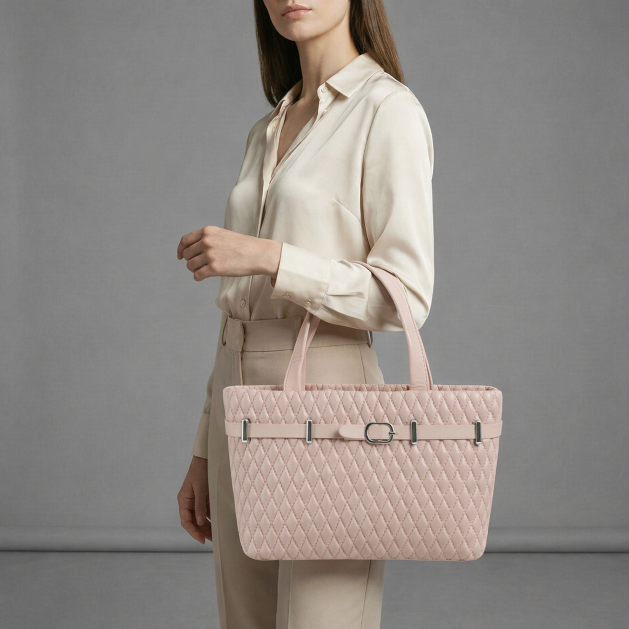 Blush Quilted Party Bag- Pink