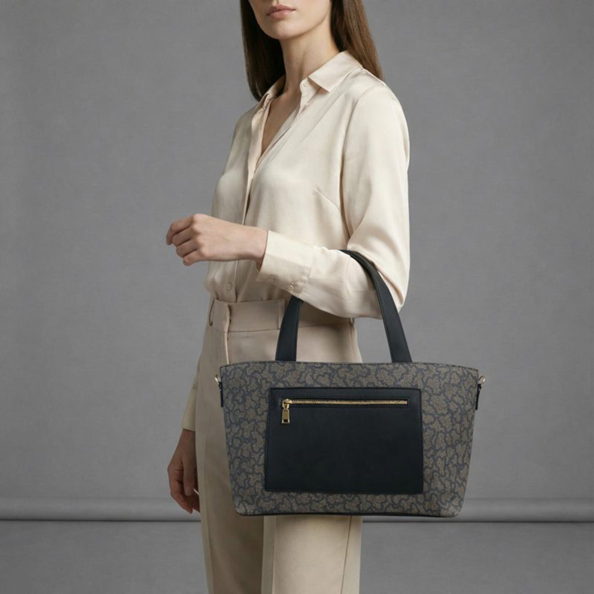 Compact and Grand Tote -Coal