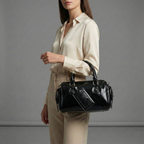 Urban Edge Structured Handbag - Black Coal Edition