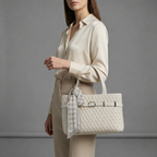 Blush Quilted Party Bag- Pure White