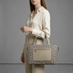 Compact and Grand Tote - Beige and Black