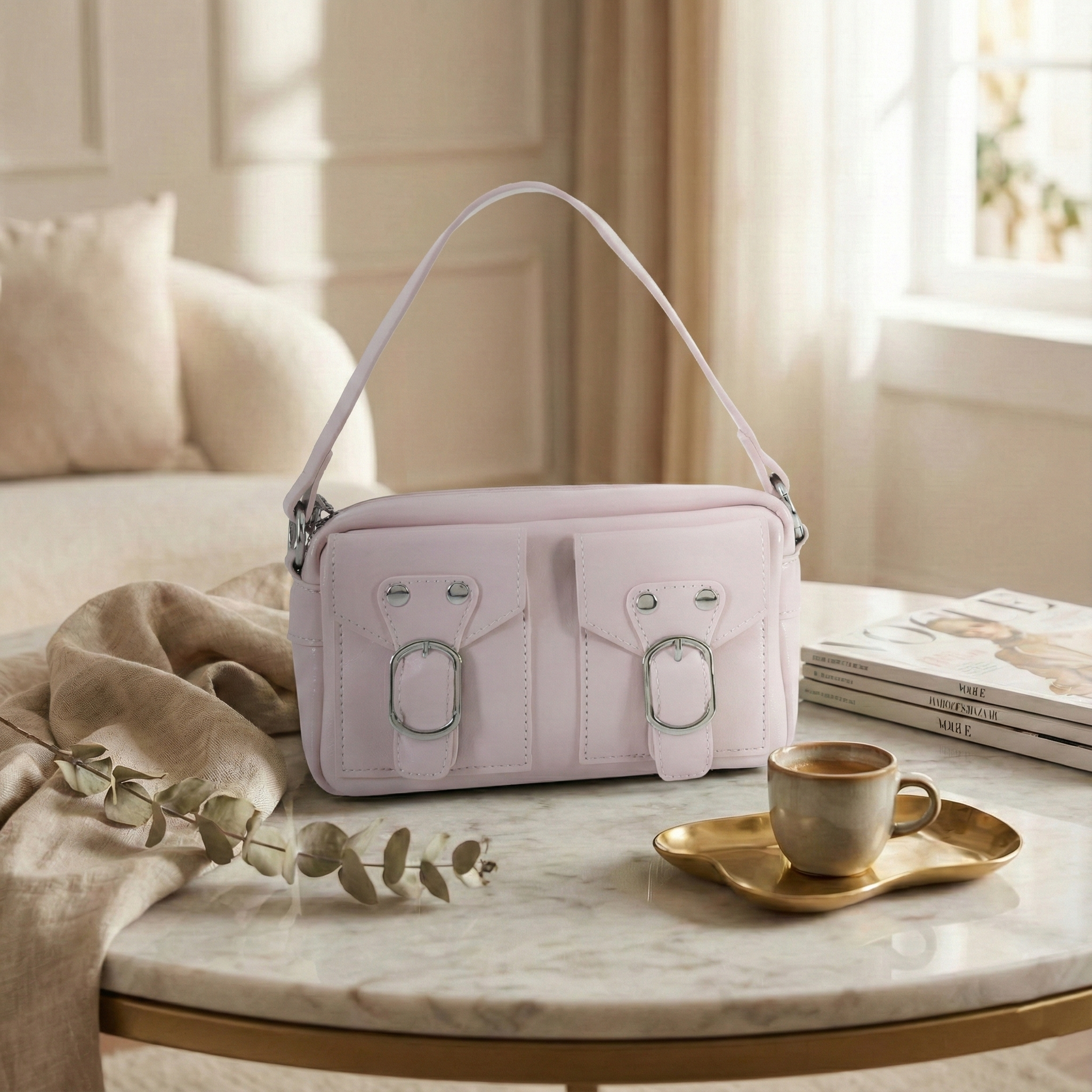 Urban Edge Structured Handbag- Lilac