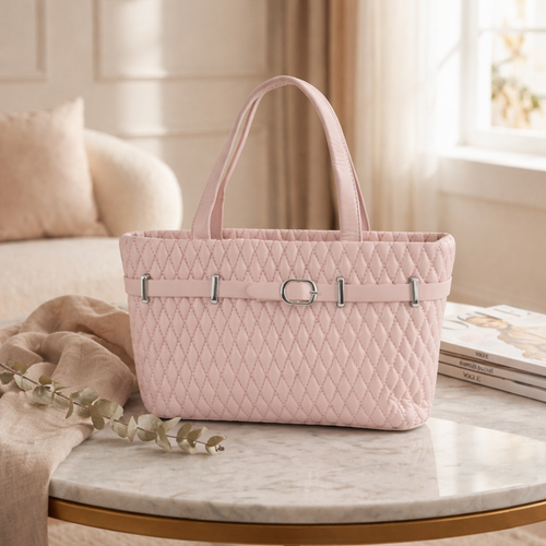 Blush Quilted Party Bag- Pink