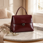 The Power Poise - Cherry Red Briefcase Luxury Handbag