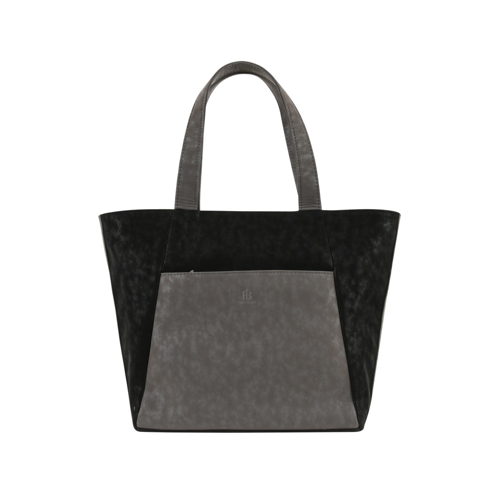 Dual Luxury Tote - Black and Grey