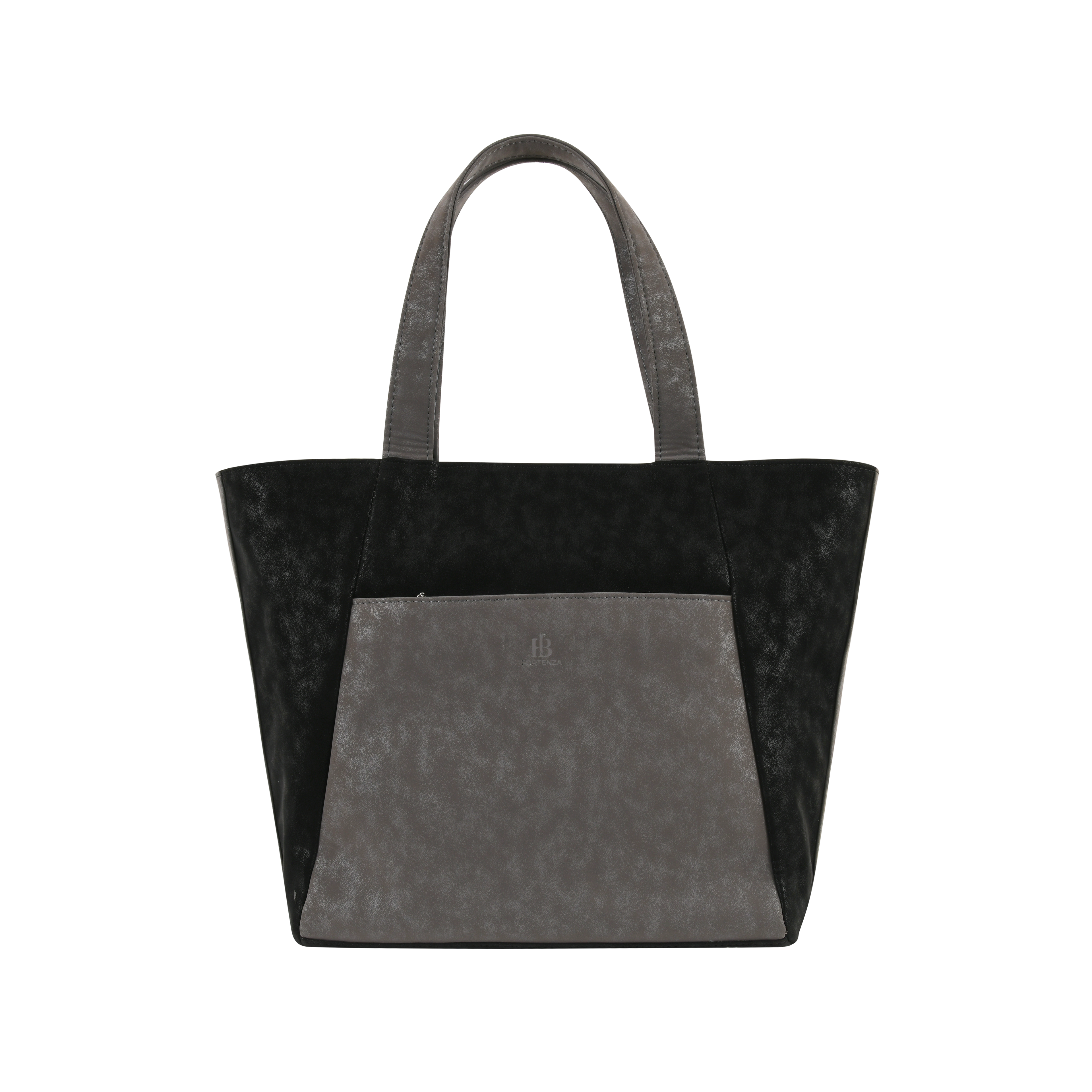 Dual Luxury Tote - Black and Grey