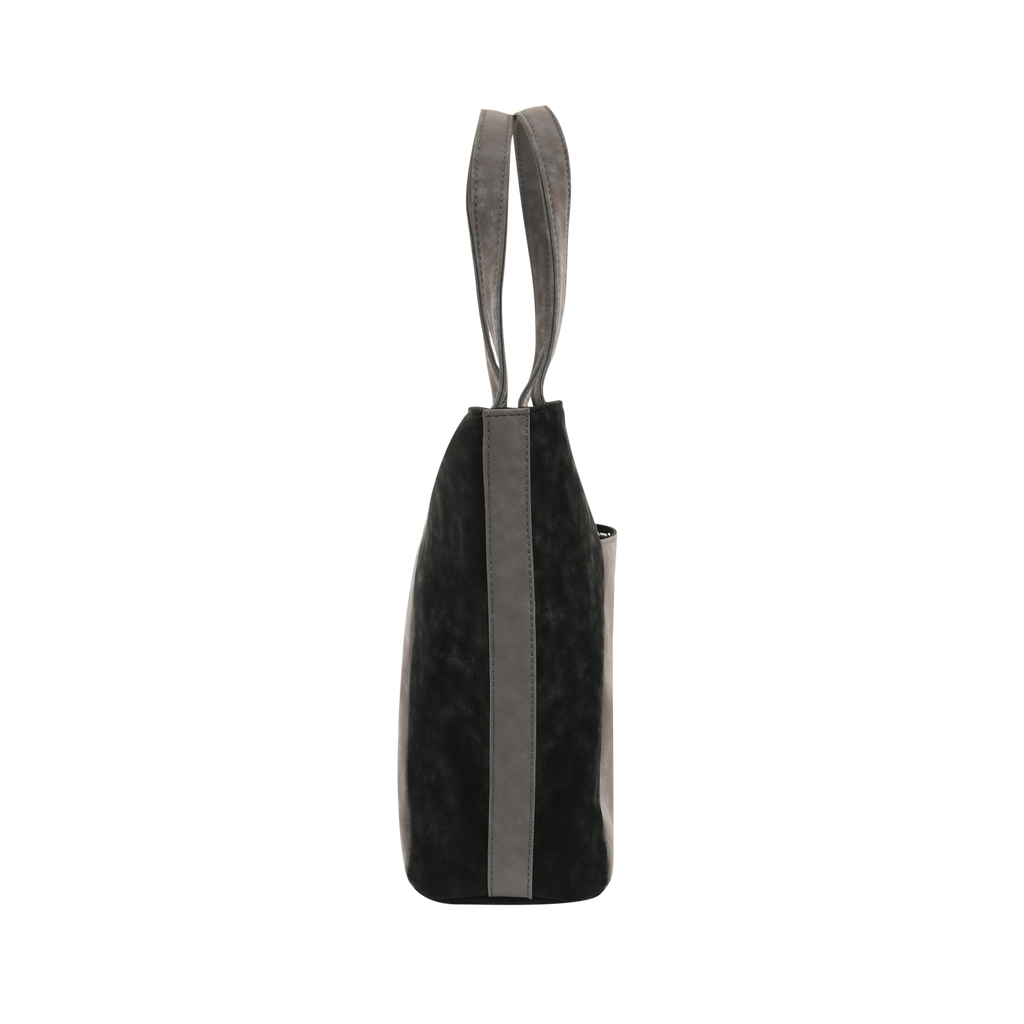 Dual Luxury Tote - Black and Grey