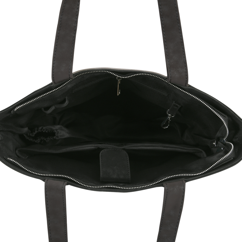 Dual Luxury Tote - Black and Grey