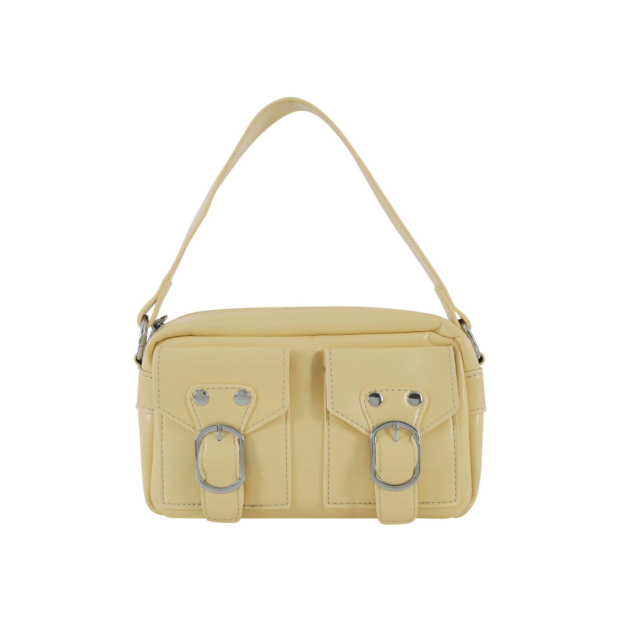 Urban Edge Structured Handbag- Lemon Yellow