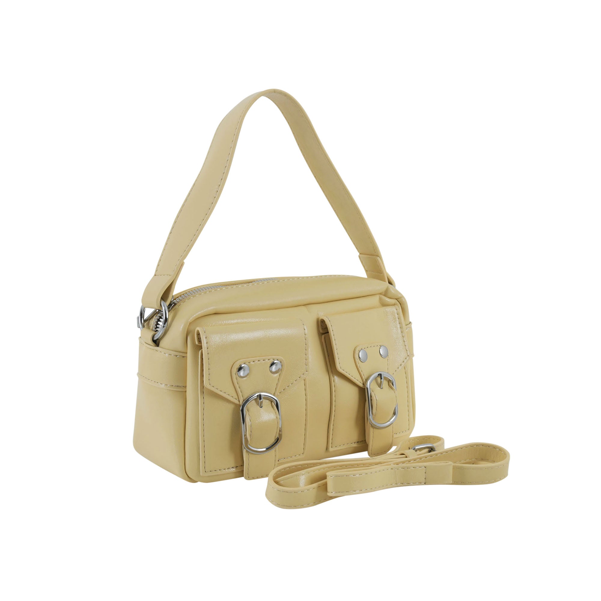 Urban Edge Structured Handbag- Lemon Yellow