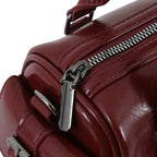 Urban Edge Structured Handbag - Cherry Red Edition