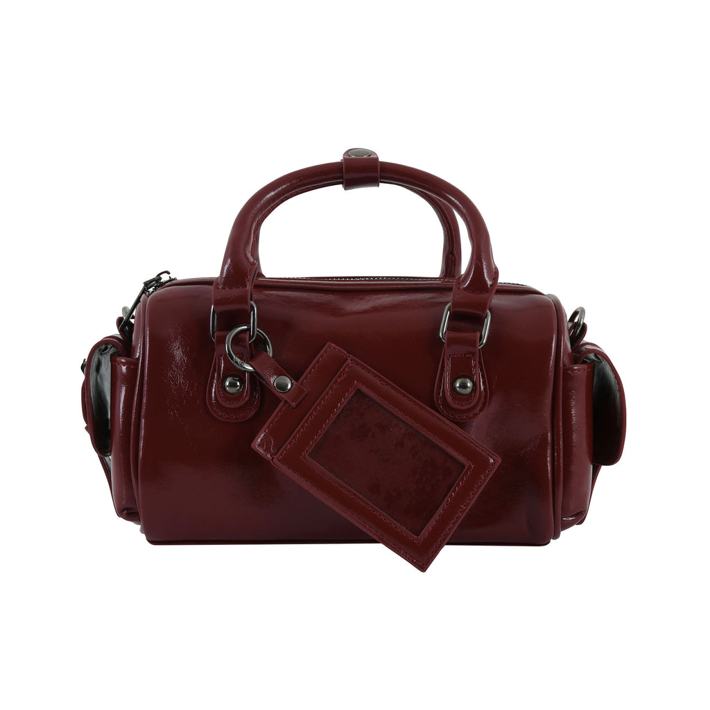 Urban Edge Structured Handbag - Cherry Red Edition
