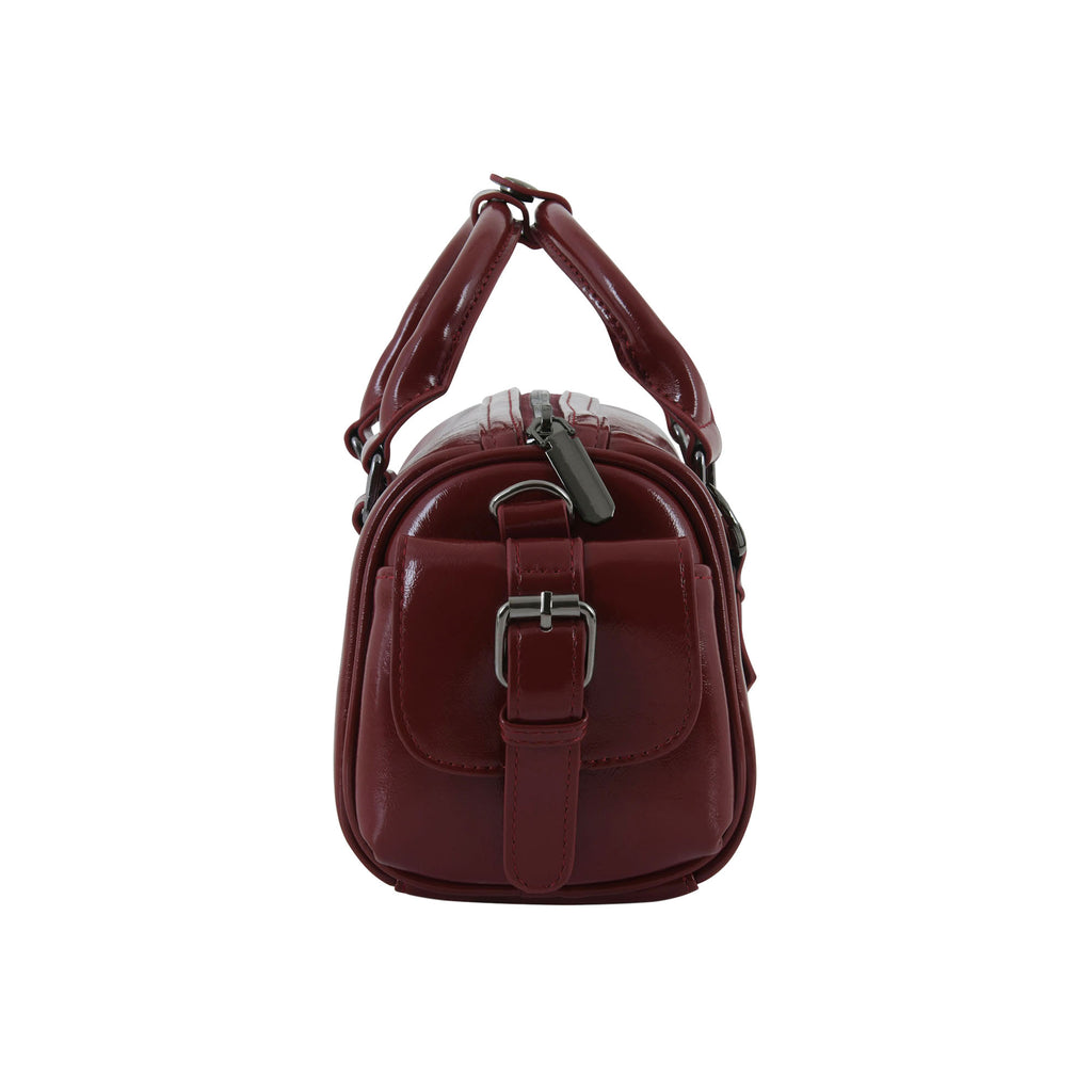 Urban Edge Structured Handbag - Cherry Red Edition