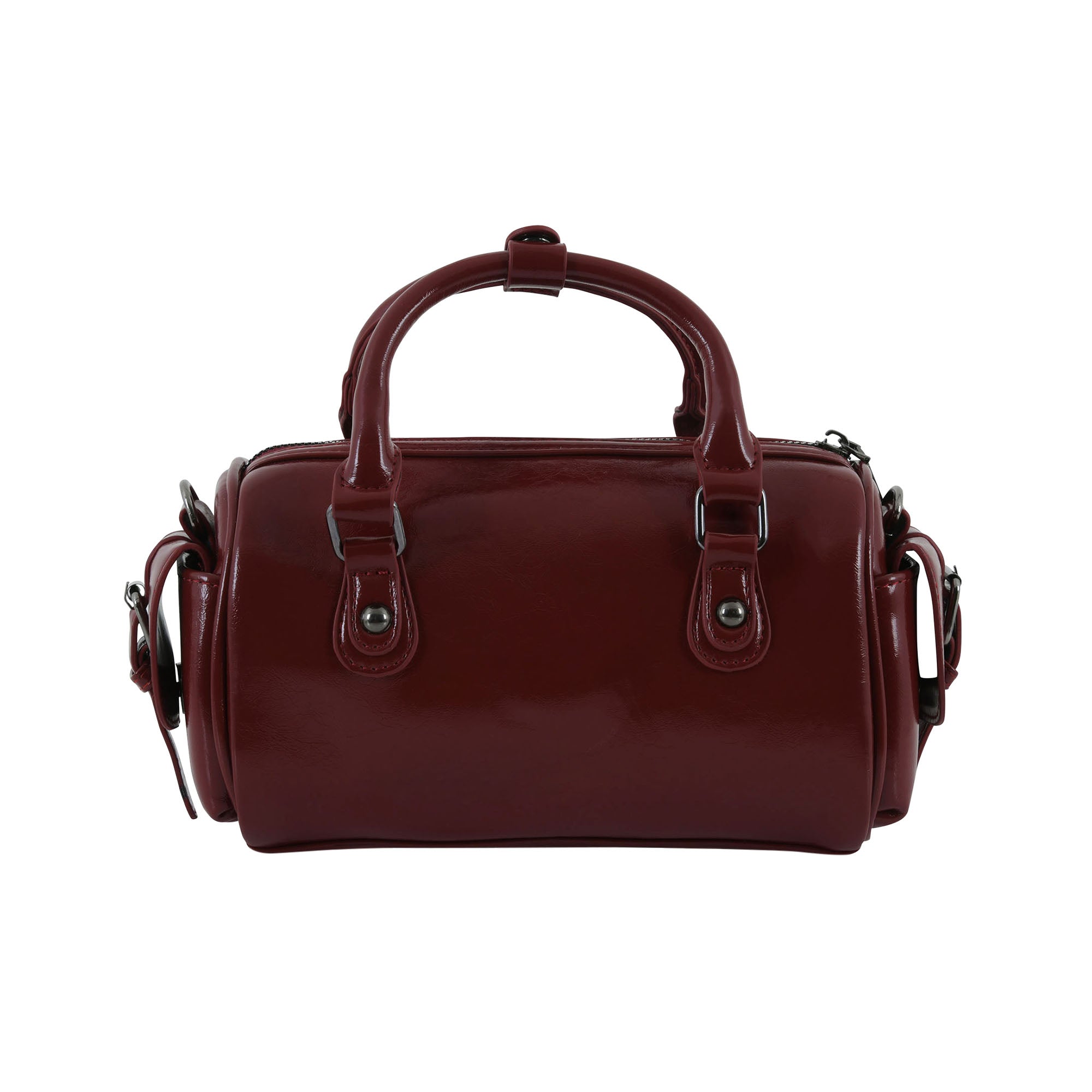 Urban Edge Structured Handbag - Cherry Red Edition