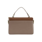 Taupe & Brown Structured Top-Handle Sling Bag for Women | Elegant Everyday Handbag