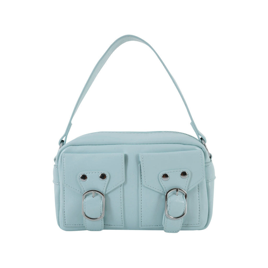 Urban Edge Structured Handbag - Ice Blue Edition