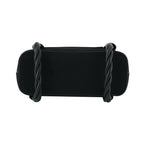 Black Braided Velvet Luxury Handbag