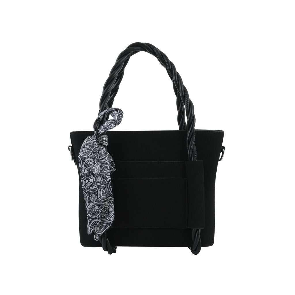 Black Braided Velvet Luxury Handbag