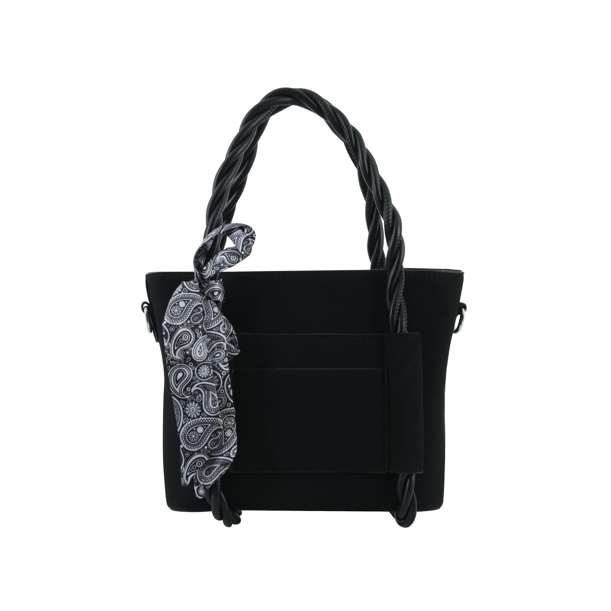 Black Braided Velvet Luxury Handbag