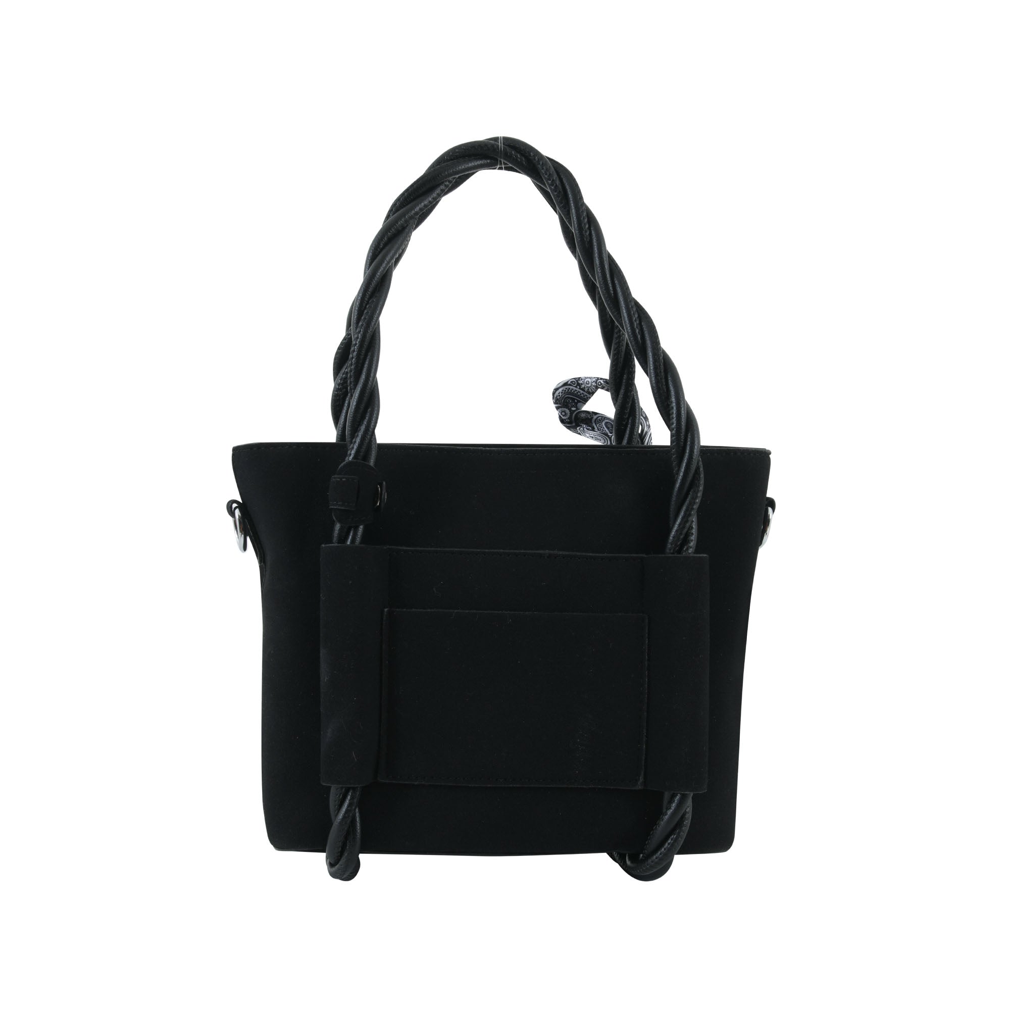 Black Braided Velvet Luxury Handbag