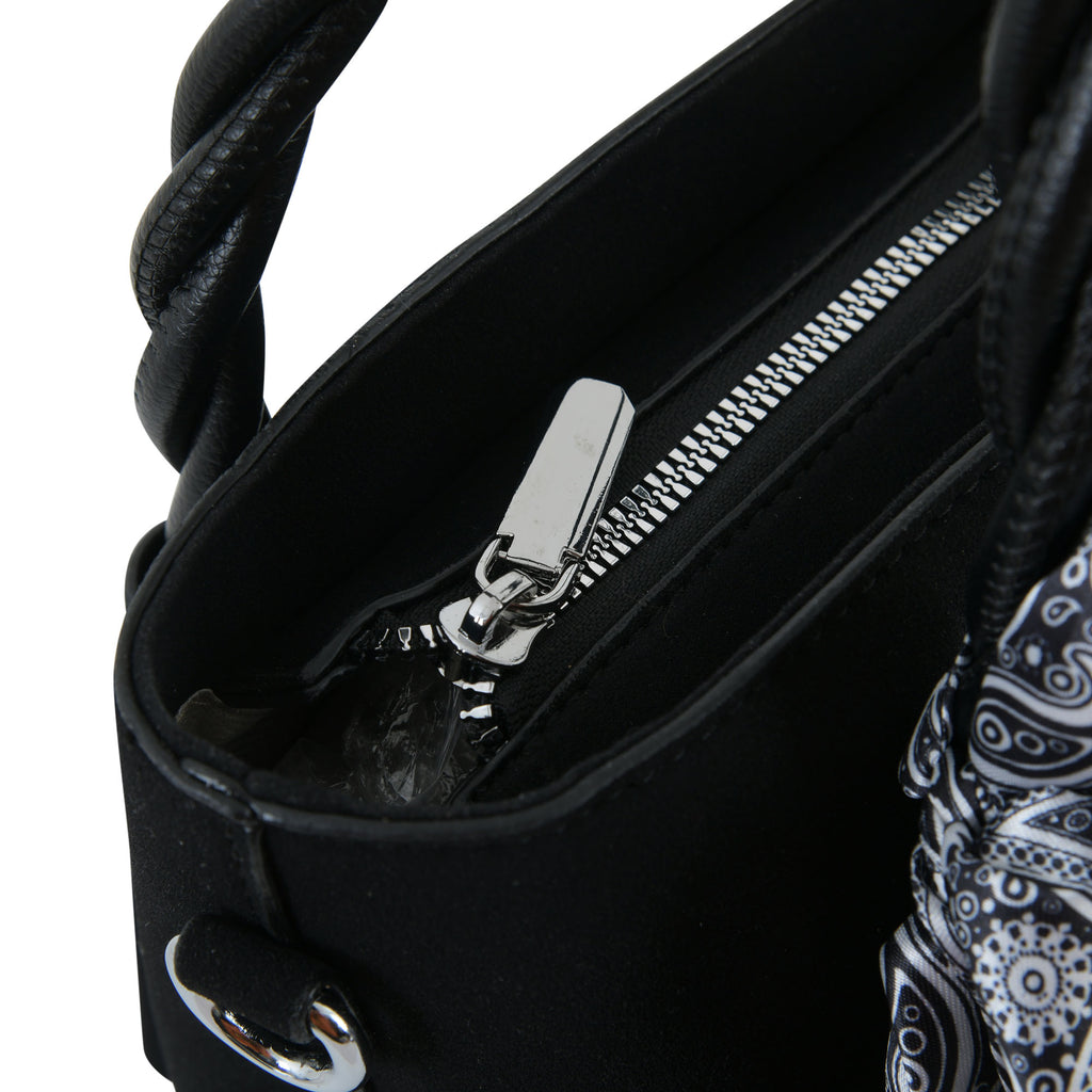 Black Braided Velvet Luxury Handbag