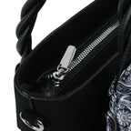 Black Braided Velvet Luxury Handbag