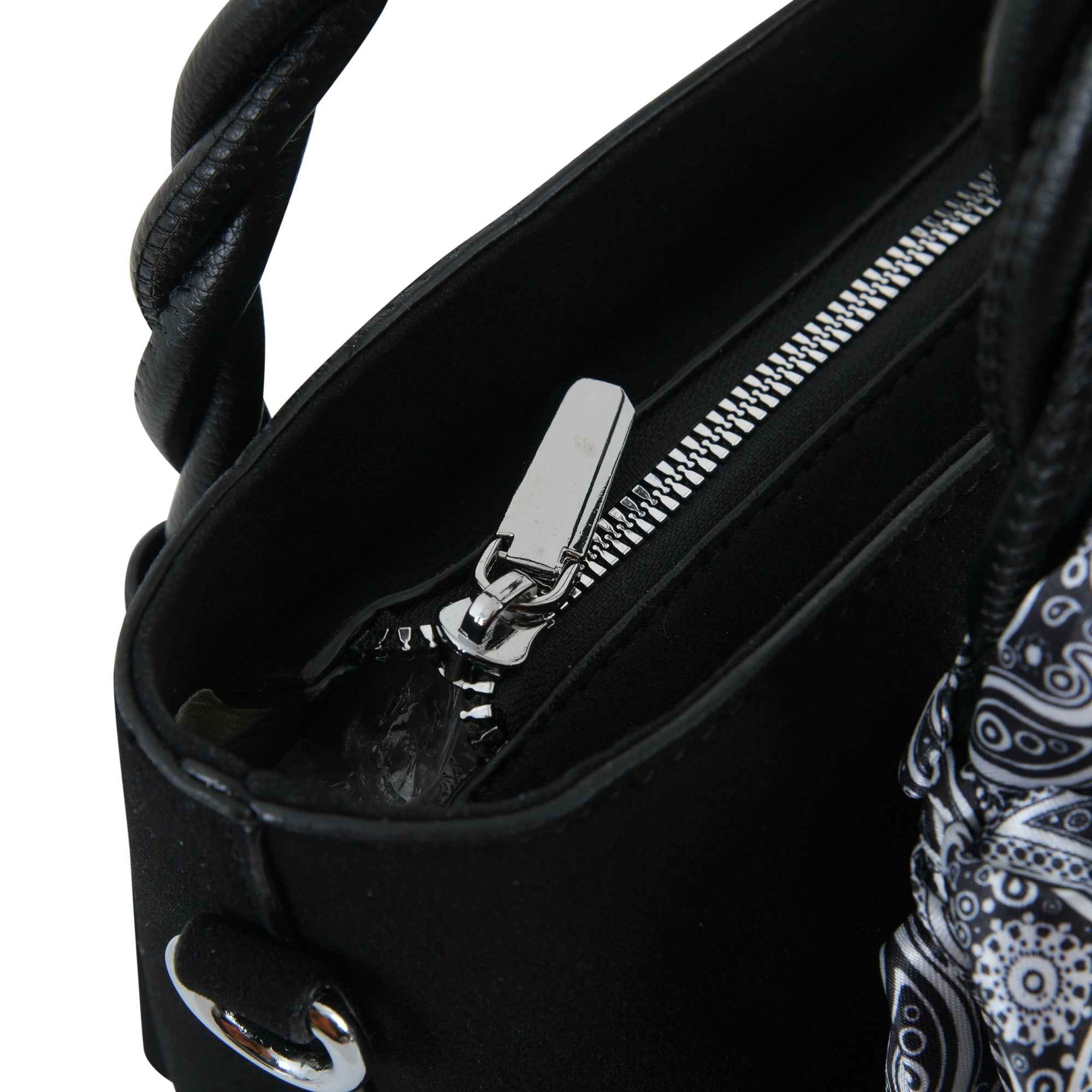 Black Braided Velvet Luxury Handbag