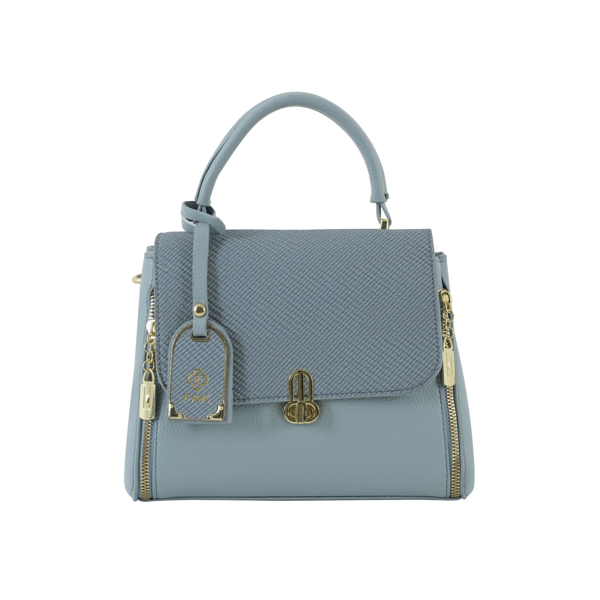Sky Blue Structured Top-Handle Bag for Women | Elegant Everyday Handbag