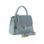 Sky Blue Structured Top-Handle Bag for Women | Elegant Everyday Handbag