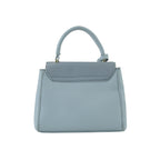 Sky Blue Structured Top-Handle Bag for Women | Elegant Everyday Handbag