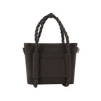 Brown Braided Velvet Luxury Handbag