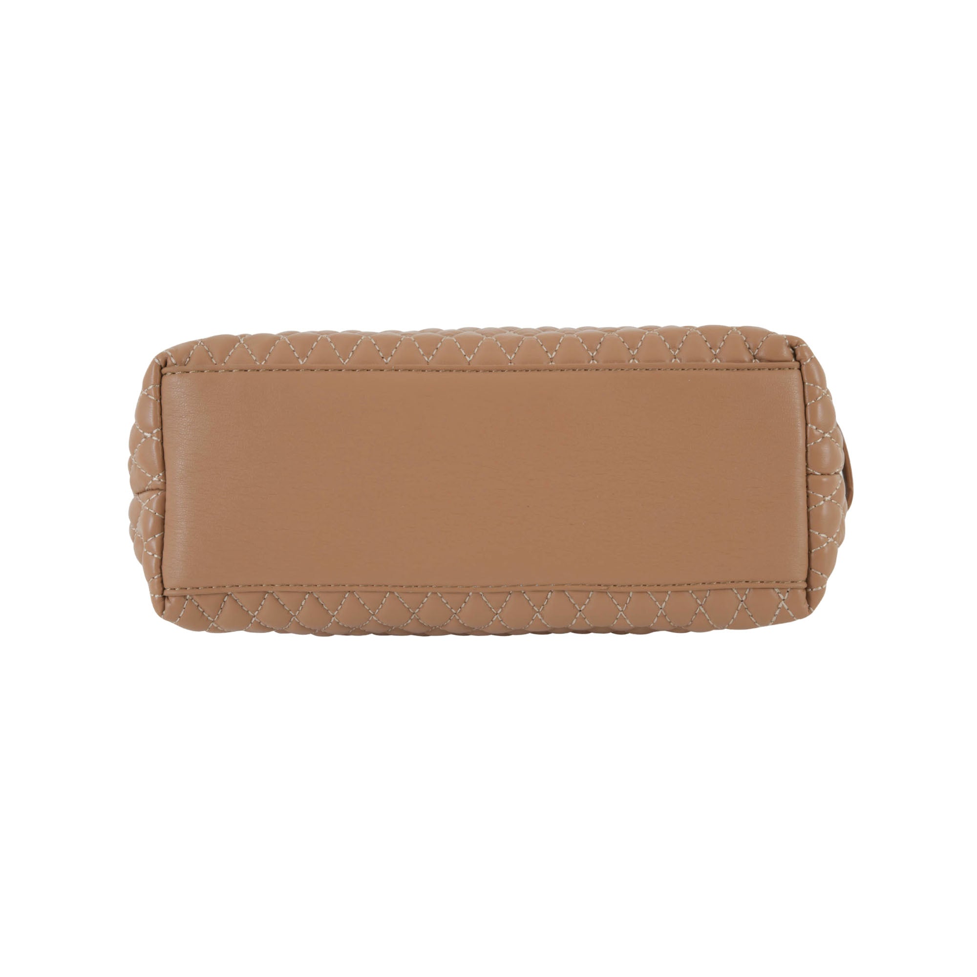 Blush Quilted Party Bag- Coffee Brown