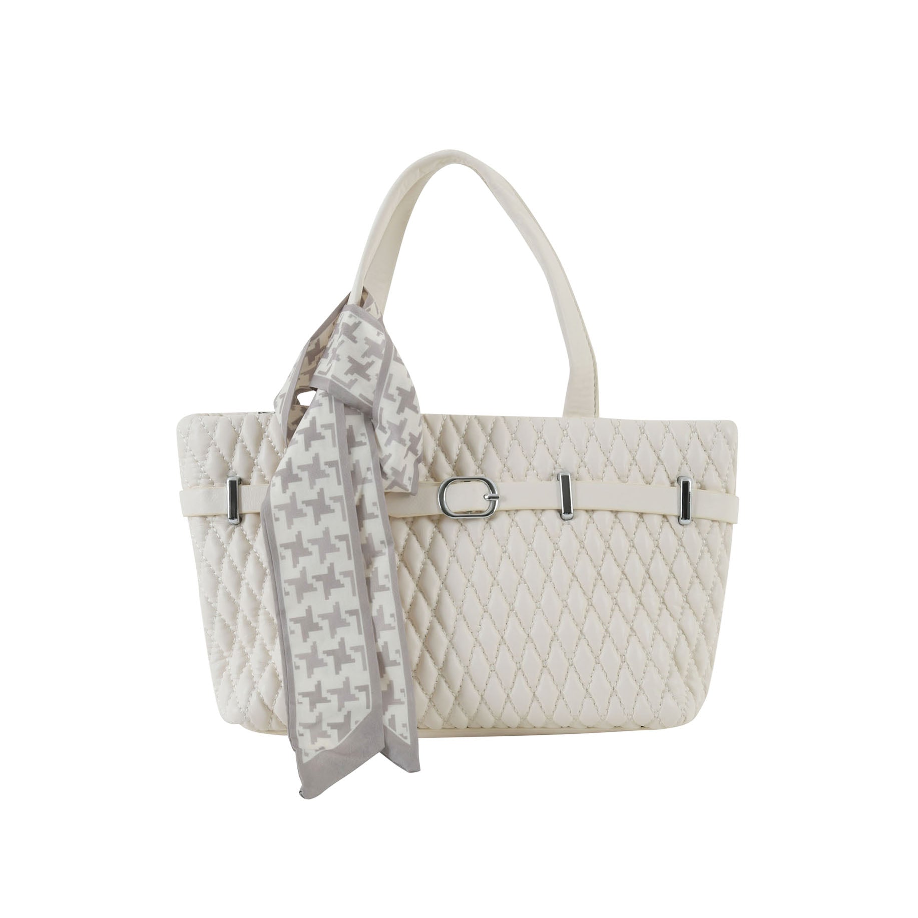 Blush Quilted Party Bag- Pure White