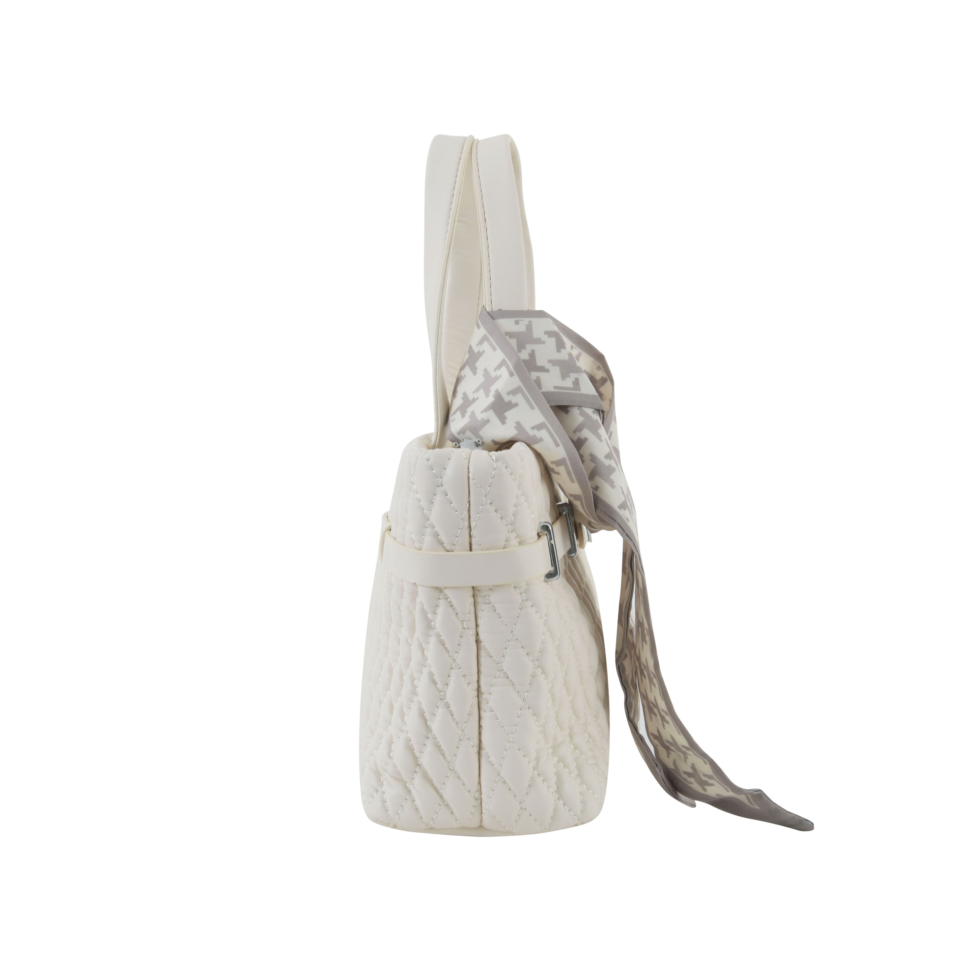 Blush Quilted Party Bag- Pure White