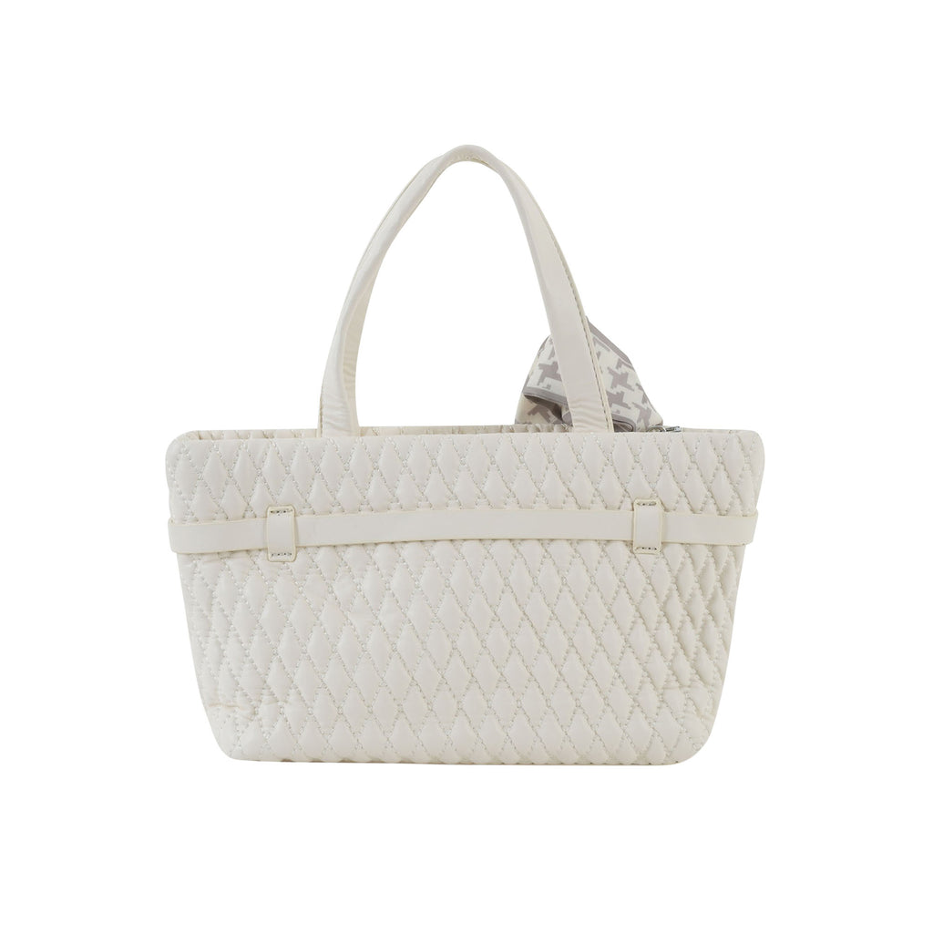 Blush Quilted Party Bag- Pure White