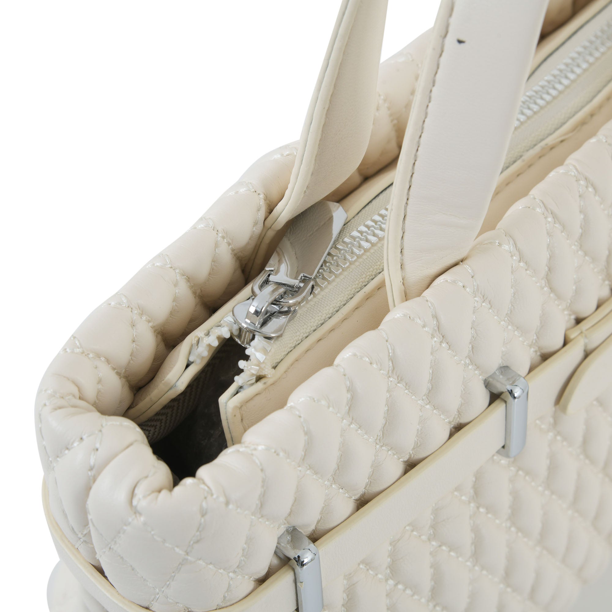 Blush Quilted Party Bag- Pure White