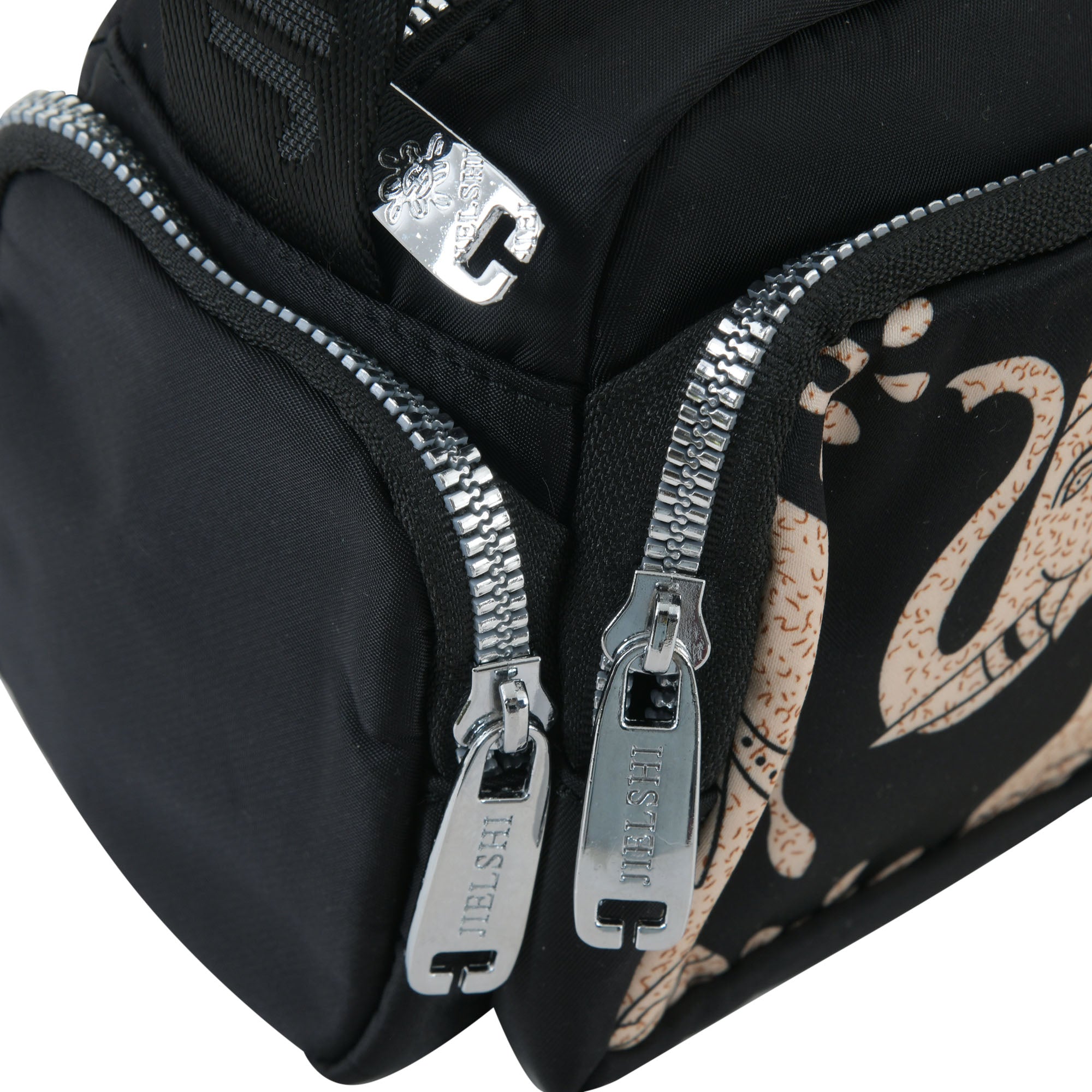 Elegant Crossbody Bag with Handcrafted Elephant Motif | Premium Black Sling