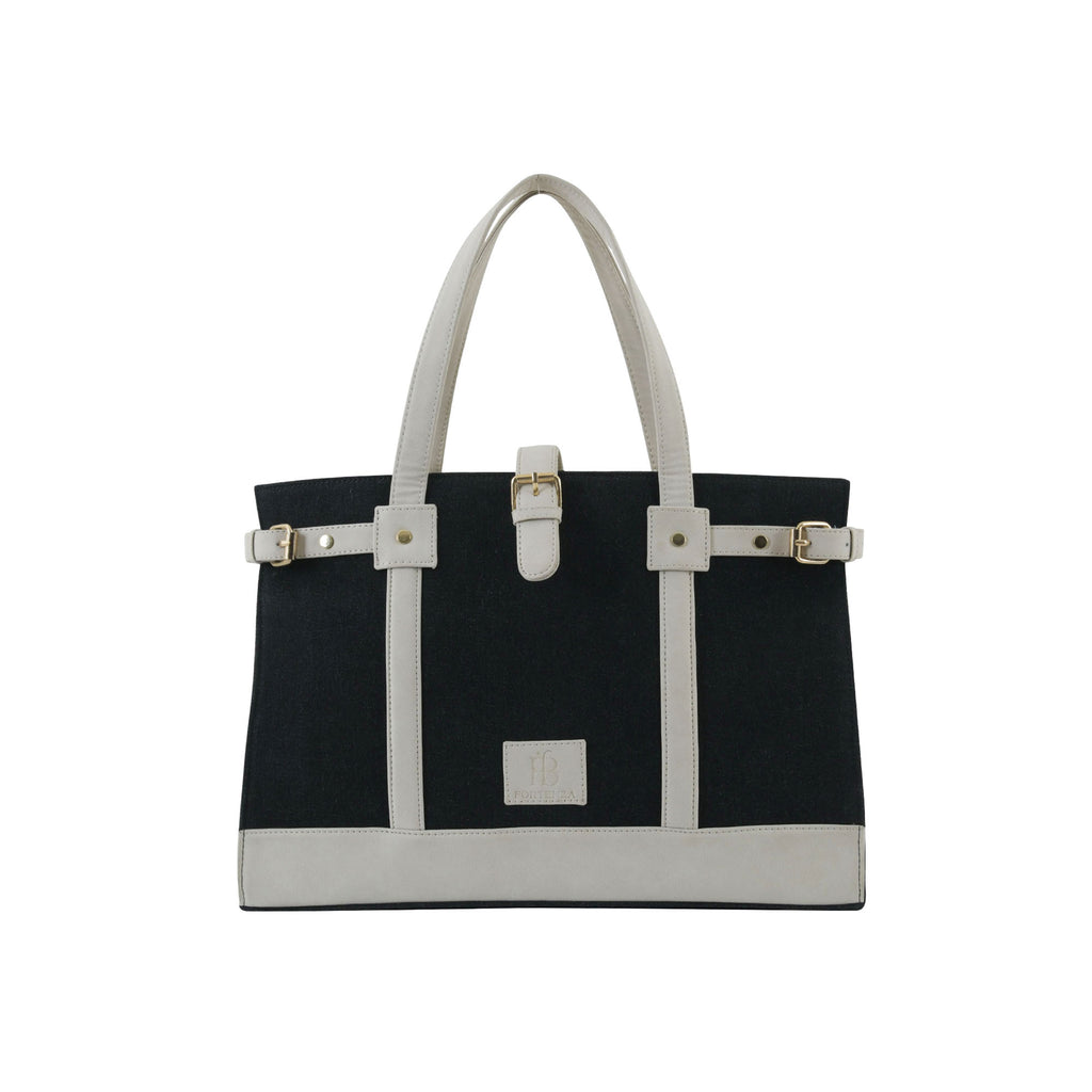 Denim Luxury Black Tote