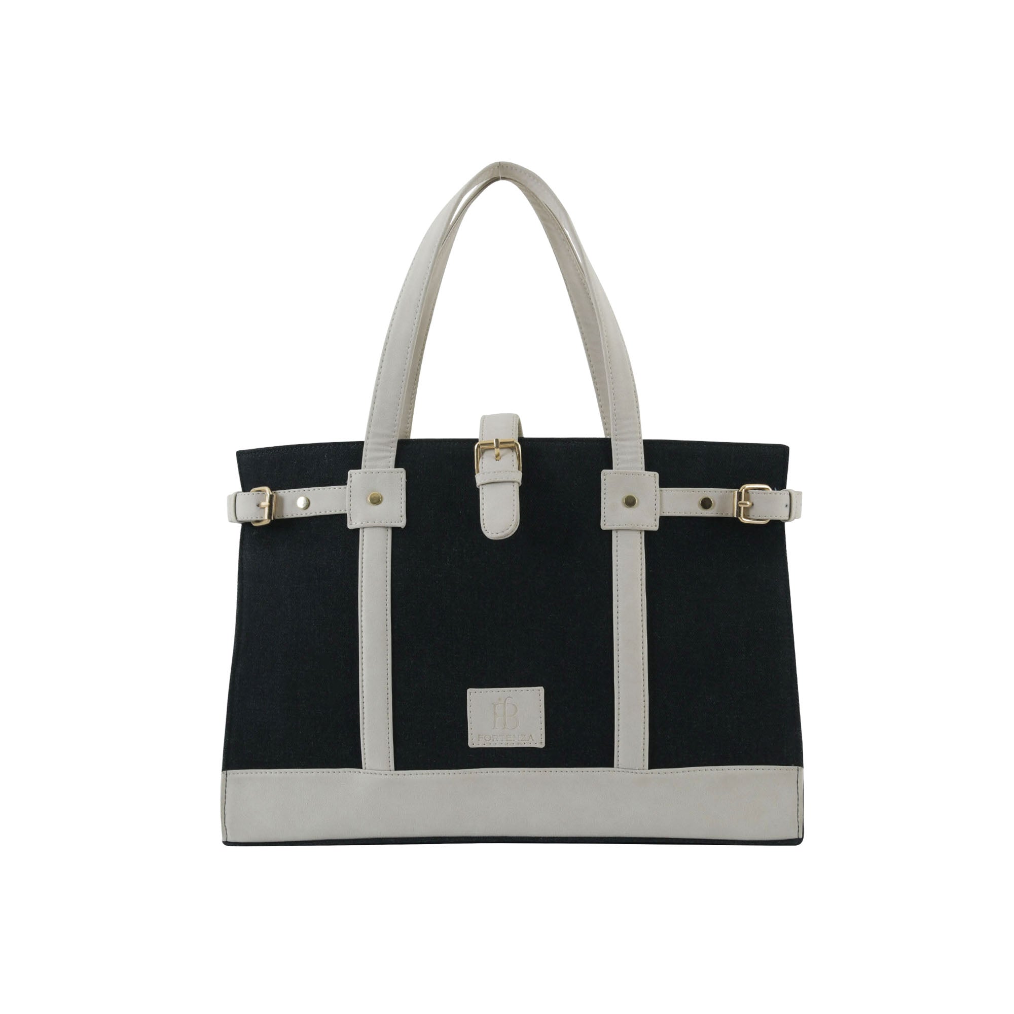 Denim Luxury Black Tote