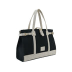 Denim Luxury Black Tote