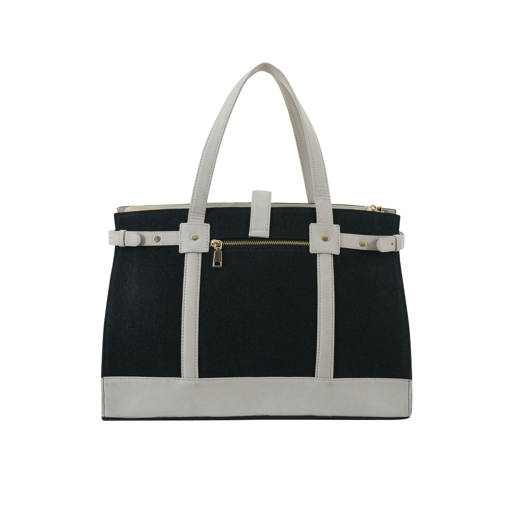 Denim Luxury Black Tote