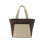 Dual Luxury Tote - Beige and Brown