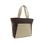 Dual Luxury Tote - Beige and Brown