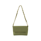 Dual Luxury Tote - Tan and Green