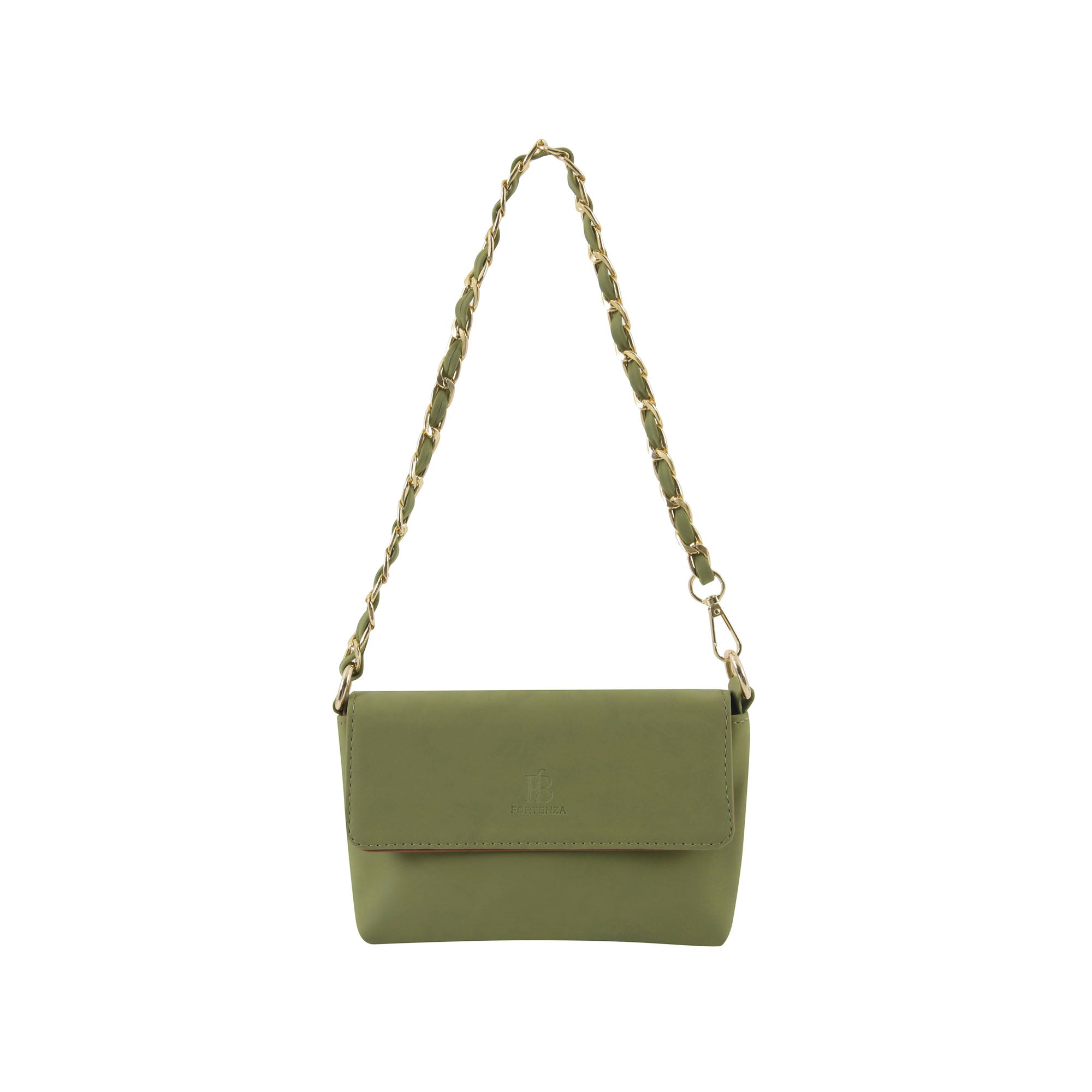 Dual Luxury Tote - Tan and Green