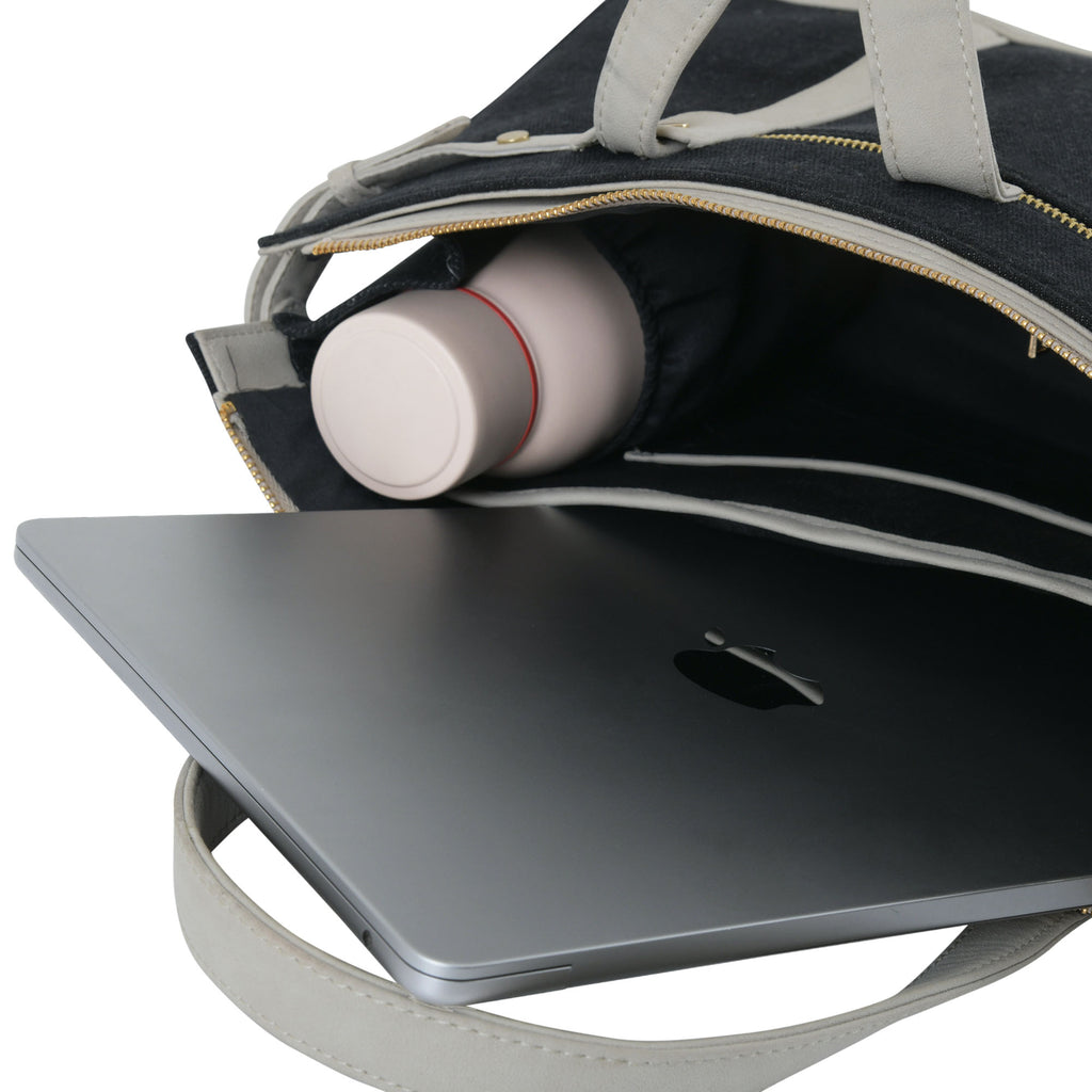 Denim Luxury Black Tote