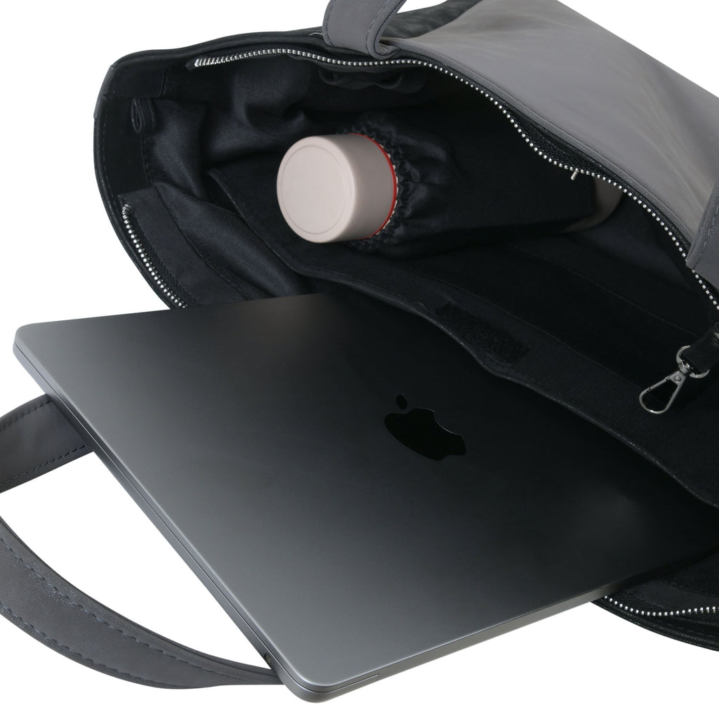 Dual Luxury Tote - Black and Grey