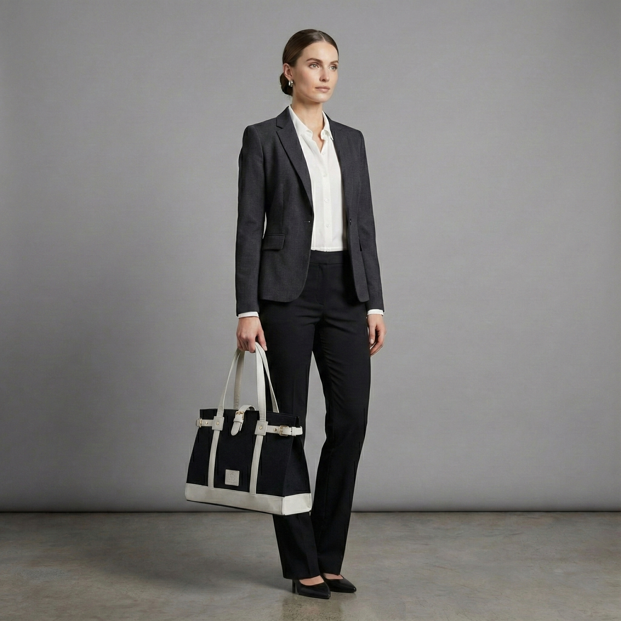 Denim Luxury Black Tote